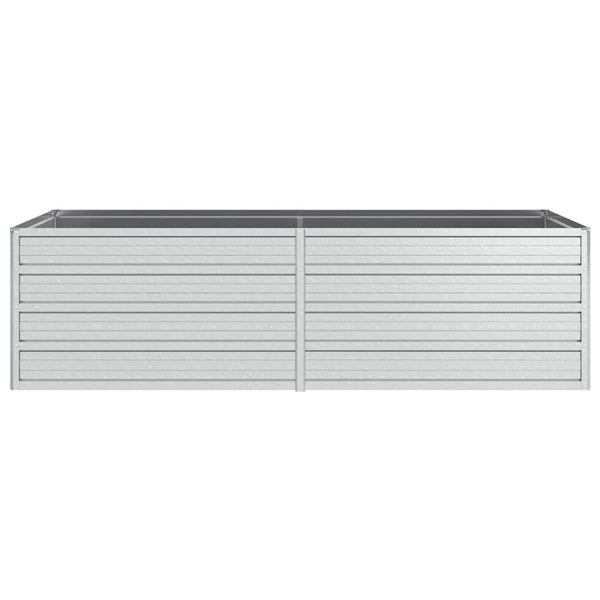 vidaXL Raised Garden Bed 160x80x45 cm Galvanized Steel Silver