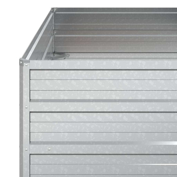 vidaXL Galvanized Steel Raised Garden Bed 100x100x45 cm Silver