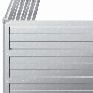 vidaXL Galvanized Steel Raised Garden Bed 100x100x45 cm Silver