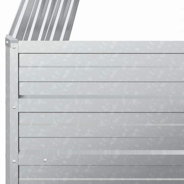 vidaXL Galvanized Steel Raised Garden Bed 100x100x45 cm Silver