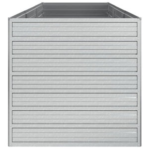 vidaXL Raised Garden Bed 240x80x77 cm Galvanized Steel Silver