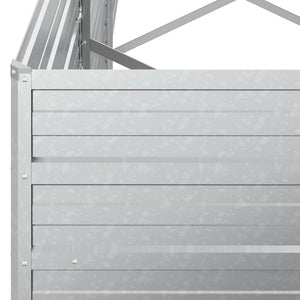 vidaXL Garden Raised Bed 240x40x77 cm Galvanized Steel Silver