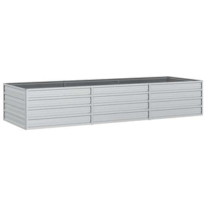 vidaXL Raised Garden Bed 240x80x45 cm Galvanized Steel Silver