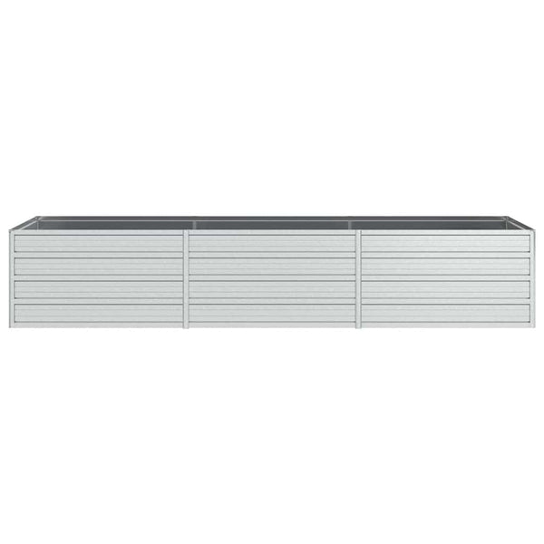 vidaXL Raised Garden Bed 240x80x45 cm Galvanized Steel Silver
