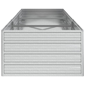 vidaXL Raised Garden Bed 240x80x45 cm Galvanized Steel Silver
