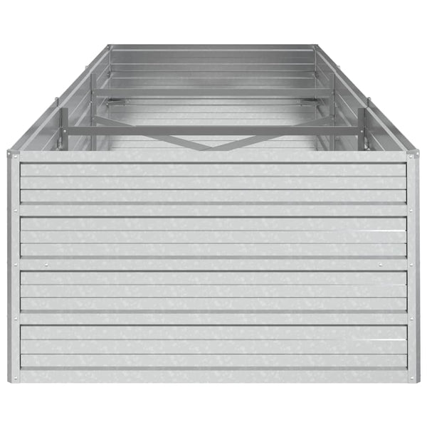 vidaXL Raised Garden Bed 240x80x45 cm Galvanized Steel Silver