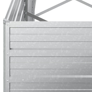 vidaXL Raised Garden Bed 240x80x45 cm Galvanized Steel Silver