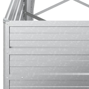 vidaXL Galvanized Steel Raised Garden Bed 240x40x45 cm Silver