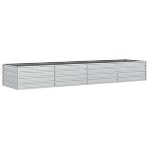 vidaXL Raised Garden Bed 320x80x45 cm Galvanized Steel Silver