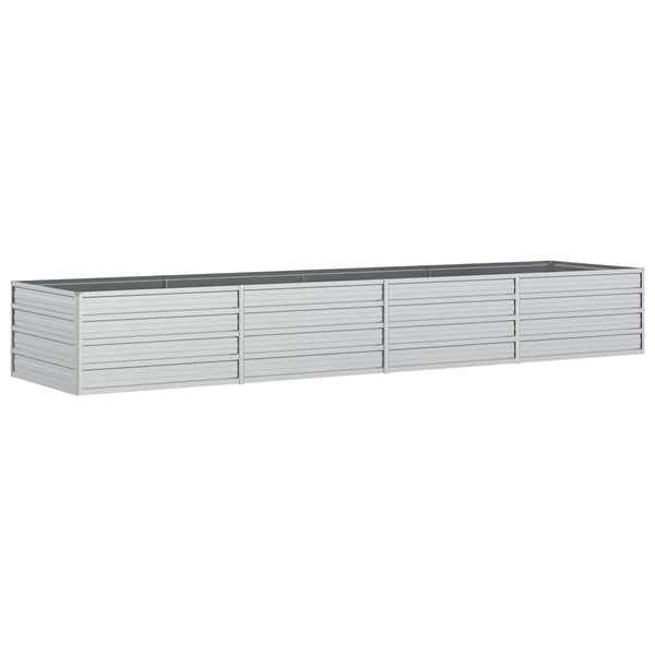 vidaXL Raised Garden Bed 320x80x45 cm Galvanized Steel Silver