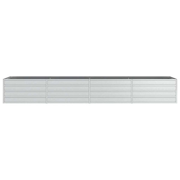 vidaXL Raised Garden Bed 320x80x45 cm Galvanized Steel Silver