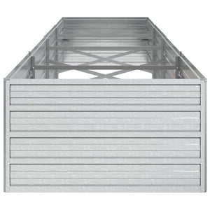 vidaXL Raised Garden Bed 320x80x45 cm Galvanized Steel Silver