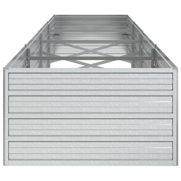 vidaXL Raised Garden Bed 320x80x45 cm Galvanized Steel Silver