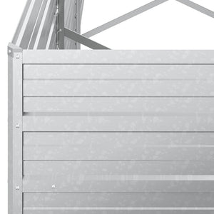 vidaXL Raised Garden Bed 320x80x45 cm Galvanized Steel Silver