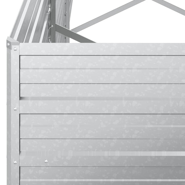 vidaXL Raised Garden Bed 320x80x45 cm Galvanized Steel Silver
