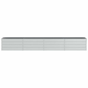 vidaXL Galvanized Steel Raised Garden Bed 320x40x45 cm Silver