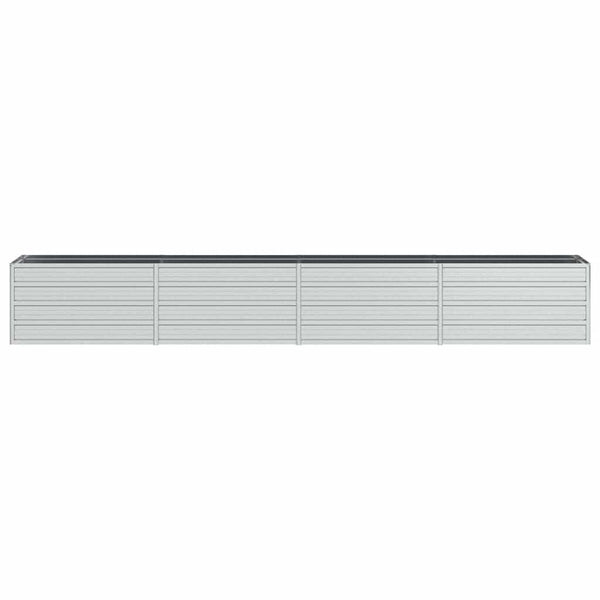 vidaXL Galvanized Steel Raised Garden Bed 320x40x45 cm Silver