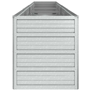 vidaXL Galvanized Steel Raised Garden Bed 320x40x45 cm Silver
