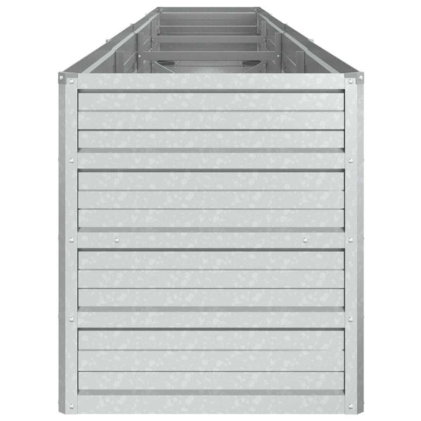 vidaXL Galvanized Steel Raised Garden Bed 320x40x45 cm Silver