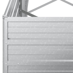 vidaXL Galvanized Steel Raised Garden Bed 320x40x45 cm Silver