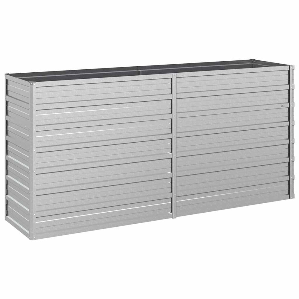 vidaXL Galvanized Steel Raised Garden Bed 160x40x77 cm Silver