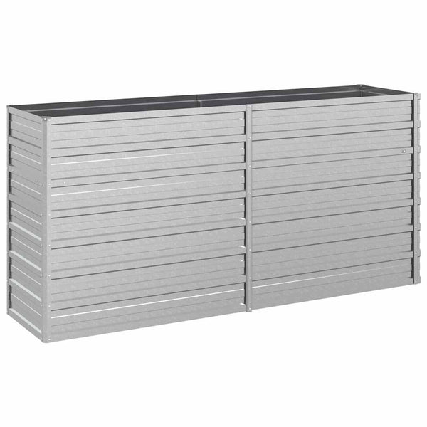 vidaXL Galvanized Steel Raised Garden Bed 160x40x77 cm Silver