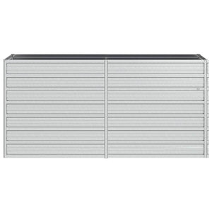 vidaXL Galvanized Steel Raised Garden Bed 160x40x77 cm Silver