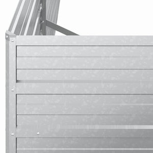 vidaXL Galvanized Steel Raised Garden Bed 160x40x77 cm Silver