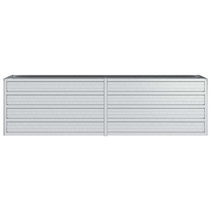 vidaXL Garden Raised Bed 160x40x45 cm Galvanized Steel Silver