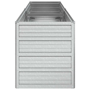 vidaXL Garden Raised Bed 160x40x45 cm Galvanized Steel Silver