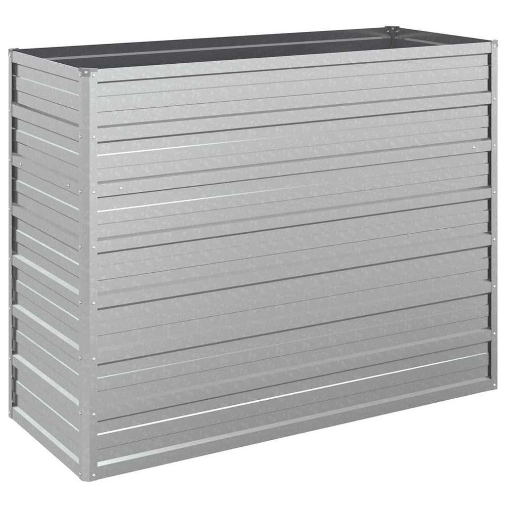 vidaXL Raised Garden Bed 100x40x77 cm Galvanized Steel Silver