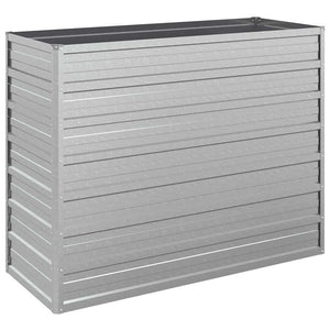 vidaXL Raised Garden Bed 100x40x77 cm Galvanized Steel Silver