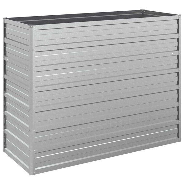 vidaXL Raised Garden Bed 100x40x77 cm Galvanized Steel Silver