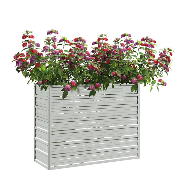 vidaXL Raised Garden Bed 100x40x77 cm Galvanized Steel Silver
