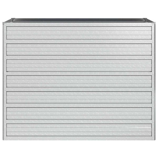 vidaXL Raised Garden Bed 100x40x77 cm Galvanized Steel Silver
