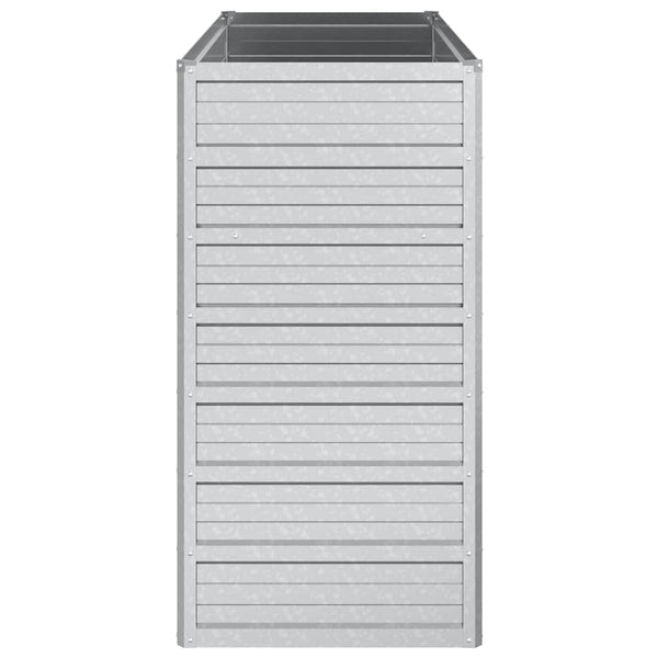 vidaXL Raised Garden Bed 100x40x77 cm Galvanized Steel Silver