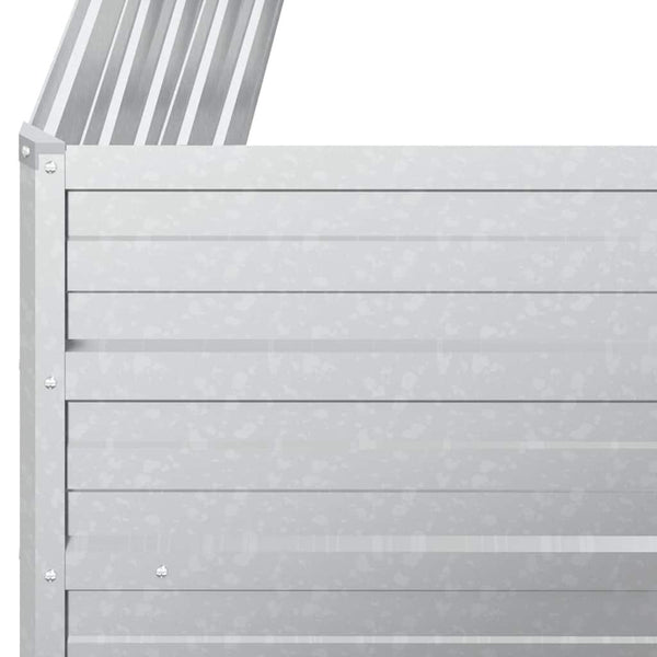 vidaXL Raised Garden Bed 100x40x77 cm Galvanized Steel Silver