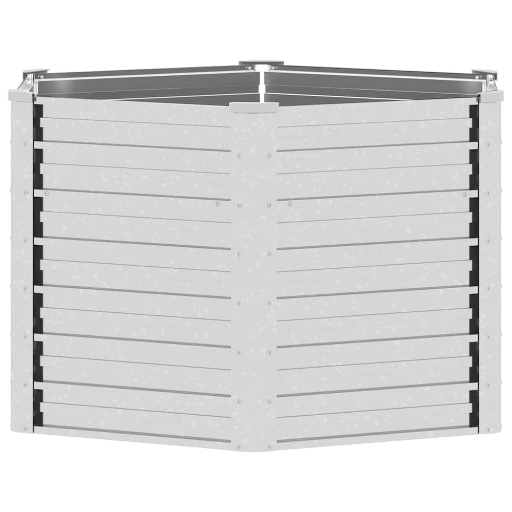 vidaXL Garden Raised Bed 129x77 cm Galvanized Steel Silver