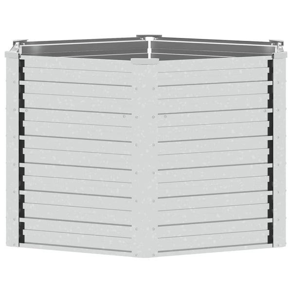 vidaXL Garden Raised Bed 129x77 cm Galvanized Steel Silver