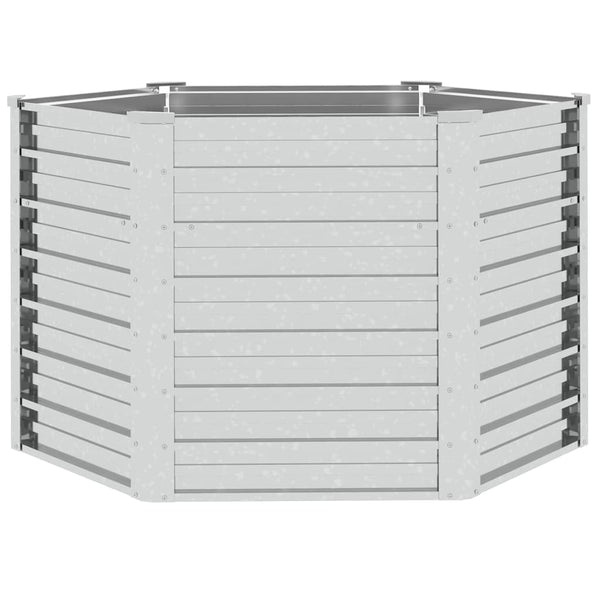 vidaXL Garden Raised Bed 129x77 cm Galvanized Steel Silver