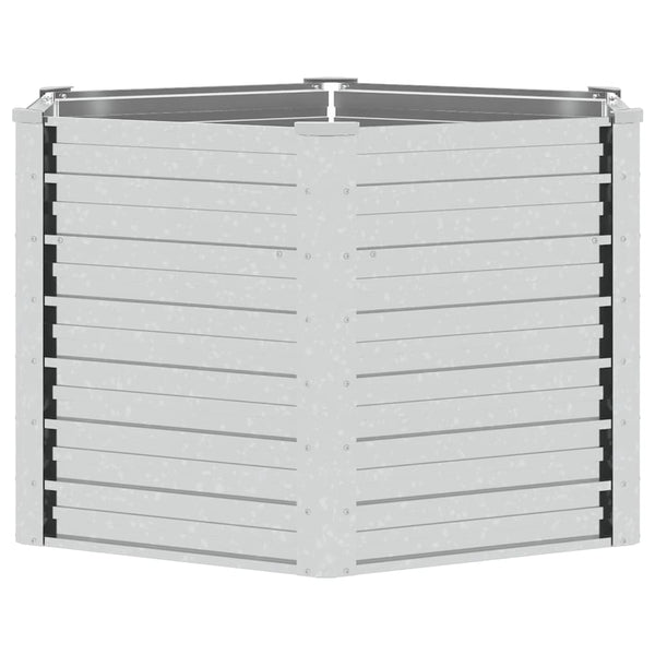 vidaXL Garden Raised Bed 129x77 cm Galvanized Steel Silver