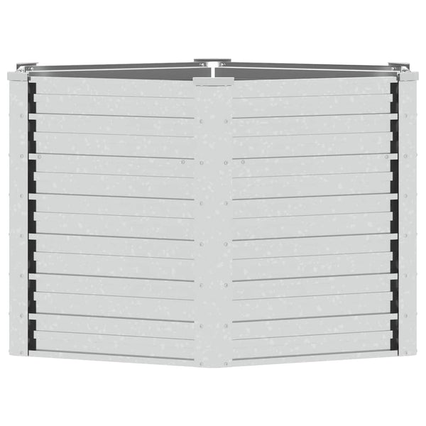 vidaXL Garden Raised Bed 129x77 cm Galvanized Steel Silver