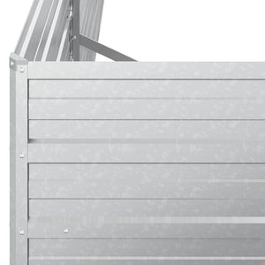 vidaXL Raised Garden Bed 400x80x77 cm Galvanized Steel Silver