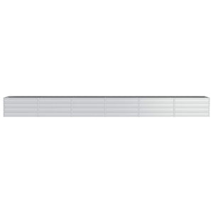 vidaXL Galvanized Steel Raised Garden Bed 480x80x45 cm Silver
