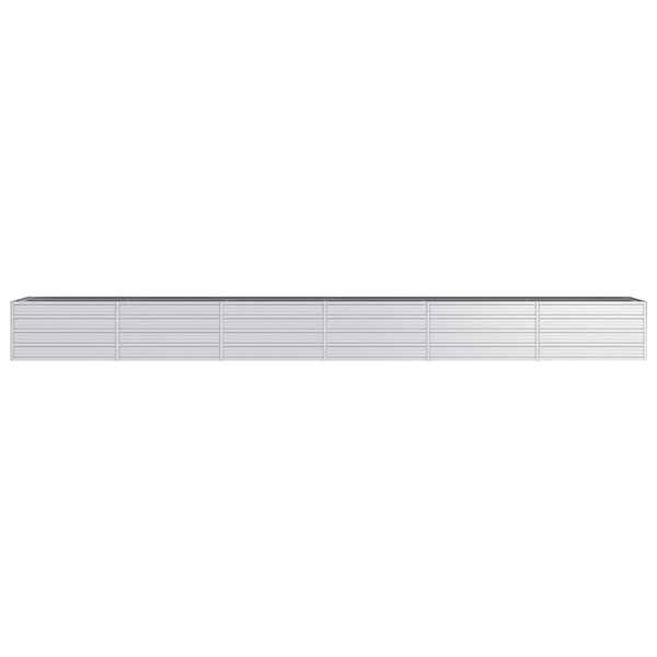 vidaXL Galvanized Steel Raised Garden Bed 480x80x45 cm Silver