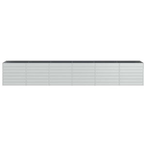 vidaXL Raised Garden Bed 480x80x77 cm Galvanized Steel Silver