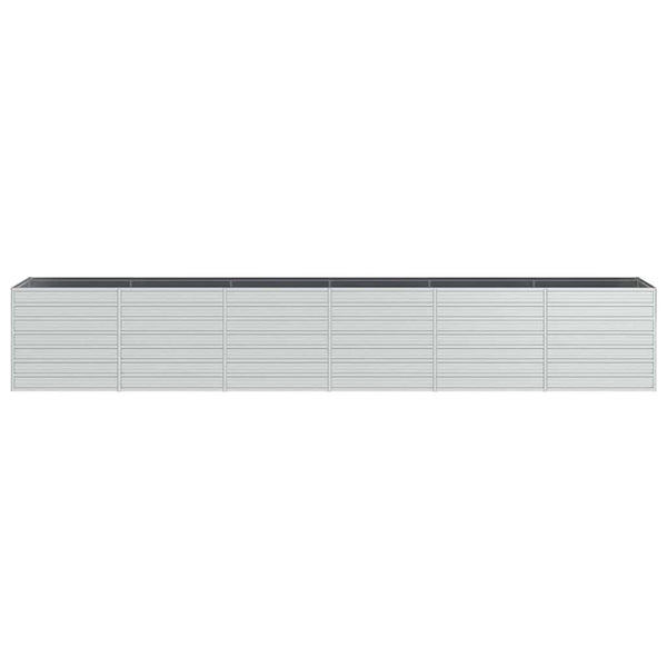vidaXL Raised Garden Bed 480x80x77 cm Galvanized Steel Silver