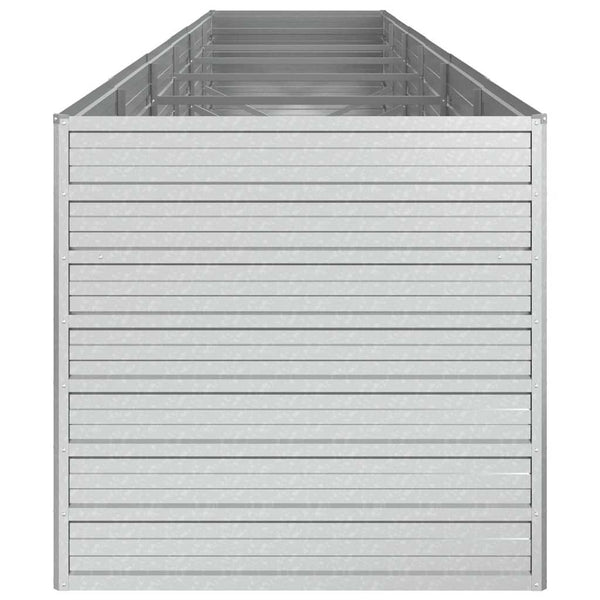 vidaXL Raised Garden Bed 480x80x77 cm Galvanized Steel Silver