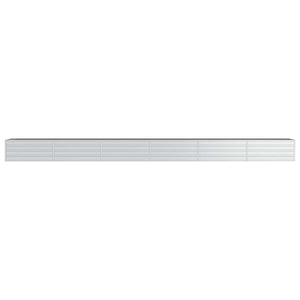 vidaXL Garden Raised Bed 600x80x45 cm Galvanized Steel Silver