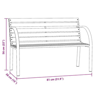vidaXL Children's Garden Bench 81 cm Chinese Fir Wood Grey